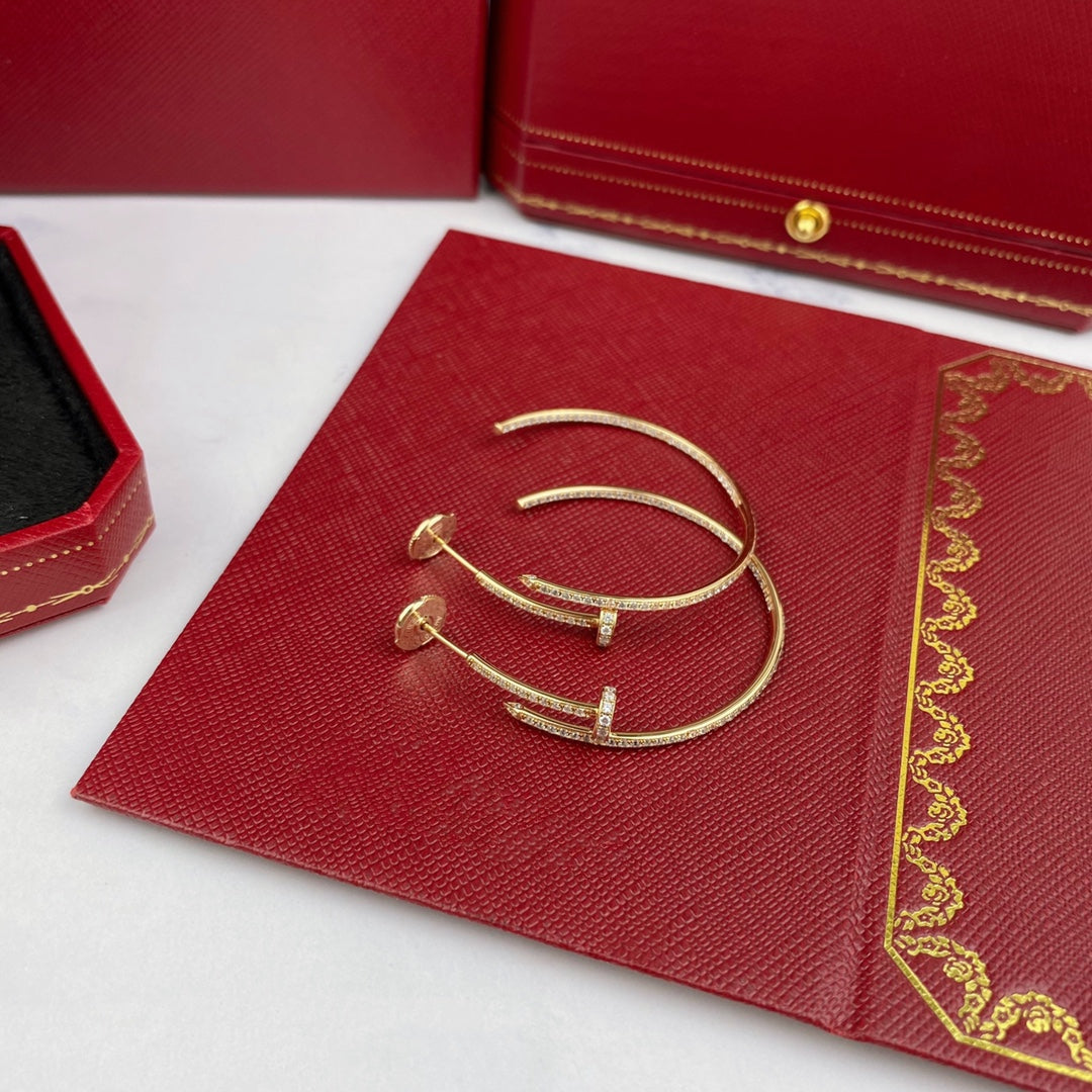 [Kincade Jewelrys]JUSTE EARRINGS FULL DIAMONDS 1.8MM