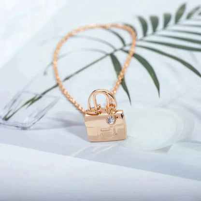 [Kincade Jewelrys]AMULETTE PEDANT ROSE GOLD NECKLACE