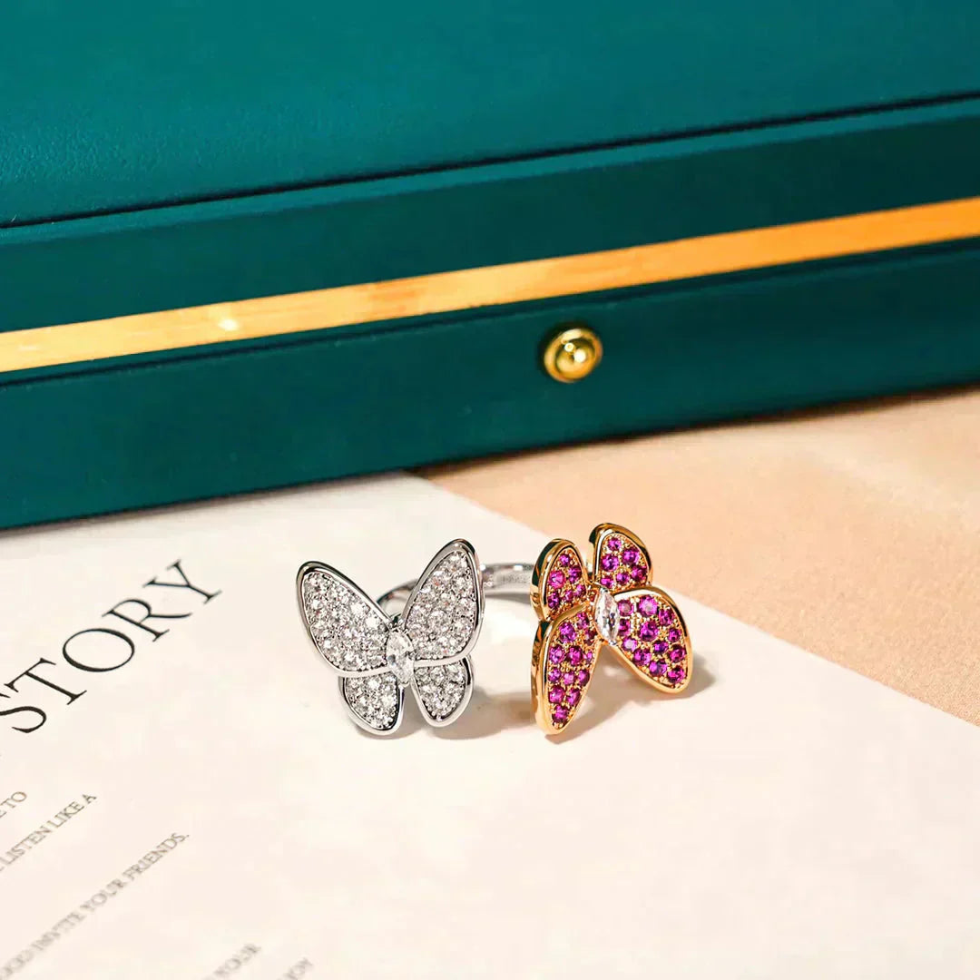 [Kincade Jewelrys]TWIN BUTTERFLY DIAMOND RING