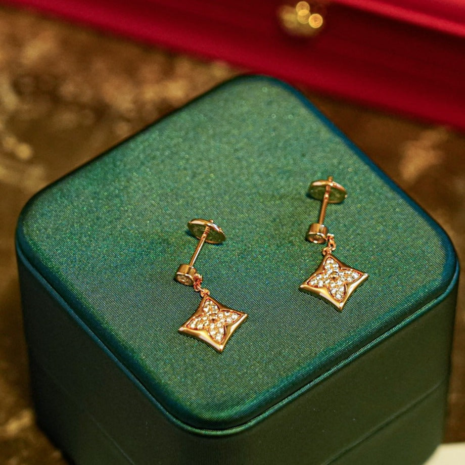 [Kincade Jewelrys]STAR DIAMONDS EARRINGS GOLD