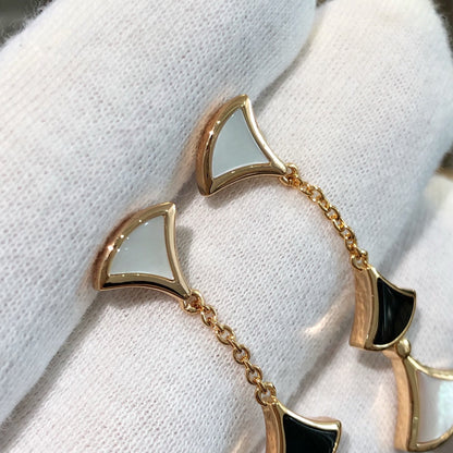 [Kincade Jewelrys]DREAM EARRINGS 3 MOTIFS ONYX MOP PINK GOLD