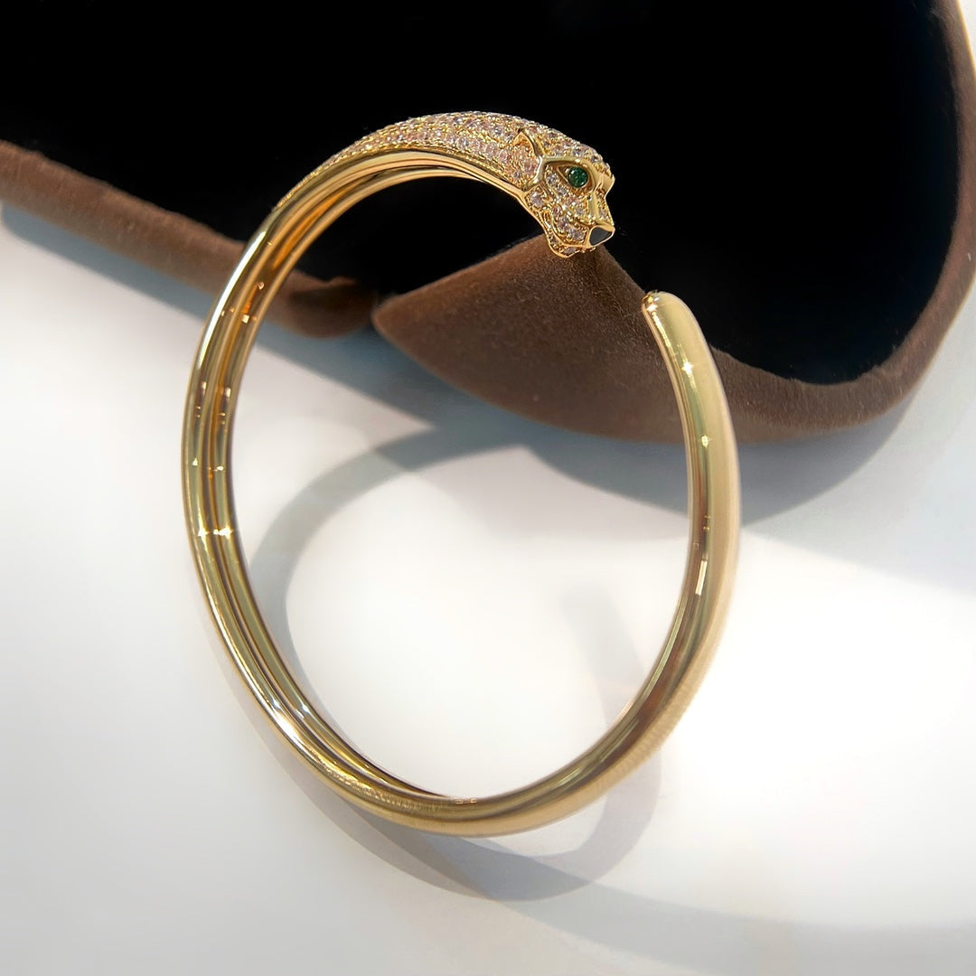 [Kincade Jewelrys]PANTHERE GOLD DIAMOND OPEN BRACELET