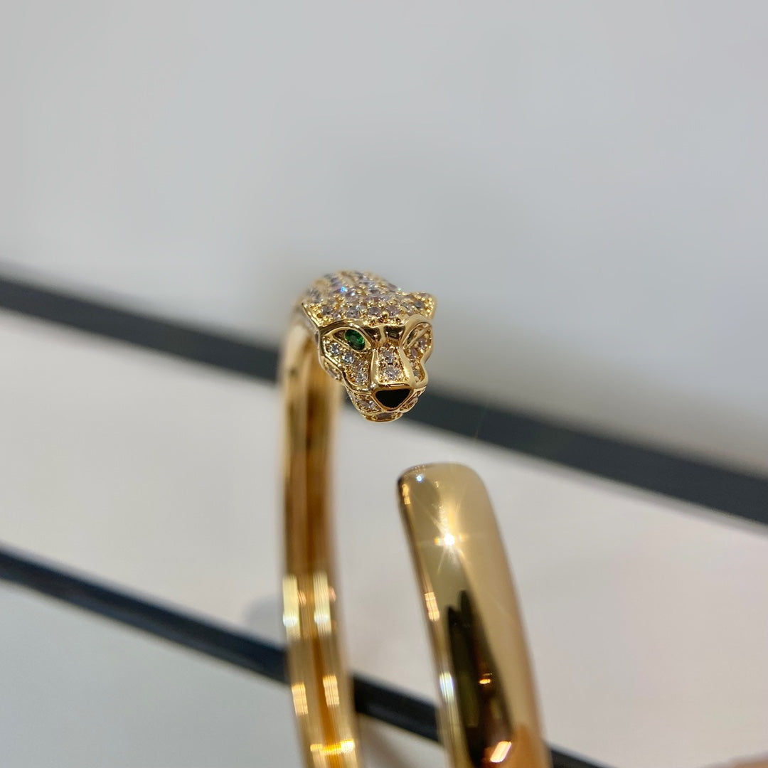 [Kincade Jewelrys]PANTHERE GOLD DIAMOND OPEN BRACELET