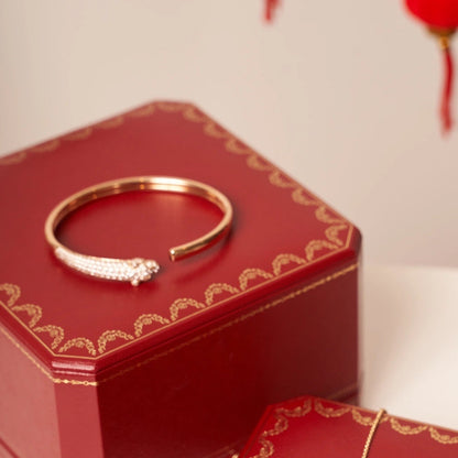 [Kincade Jewelrys]PANTHERE ROSE GOLD DIAMOND OPEN BRACELET