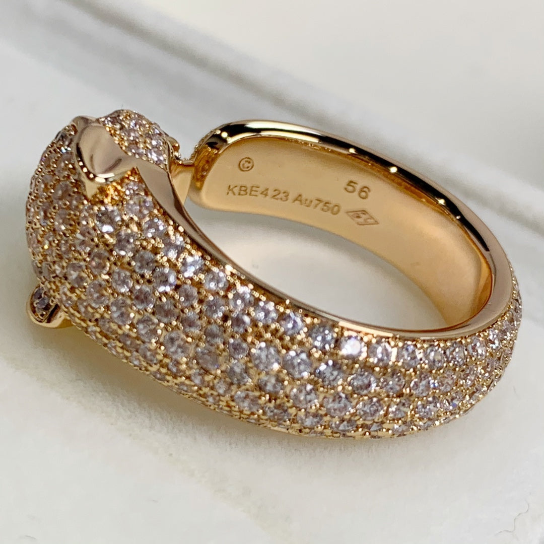 [Kincade Jewelrys]PANTHERE PINK GOLD DIAMOND RING