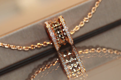 [Kincade Jewelrys]ZERO 1 ROCK PEDANT PINK GOLD NECKLACE