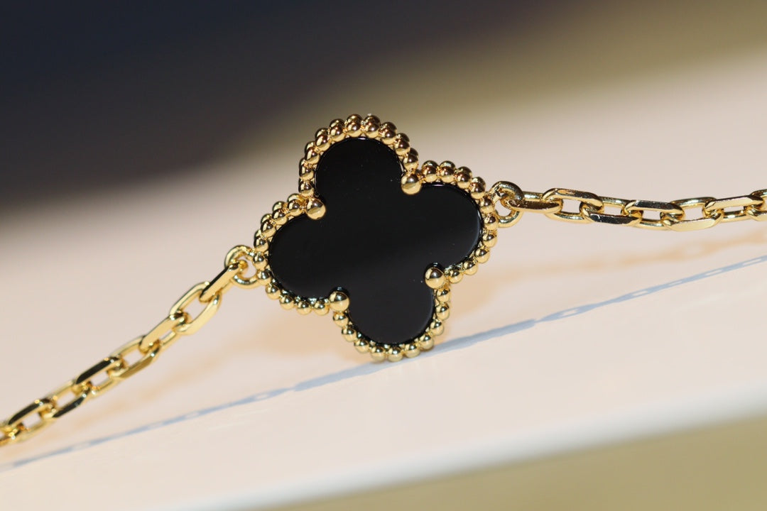 [Kincade Jewelrys]CLOVER 20 MOTIFS ONYX ROSE GOLD