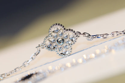 [Kincade Jewelrys]CLOVER 20 MOTIFS ONYX DIAMOND SILVER