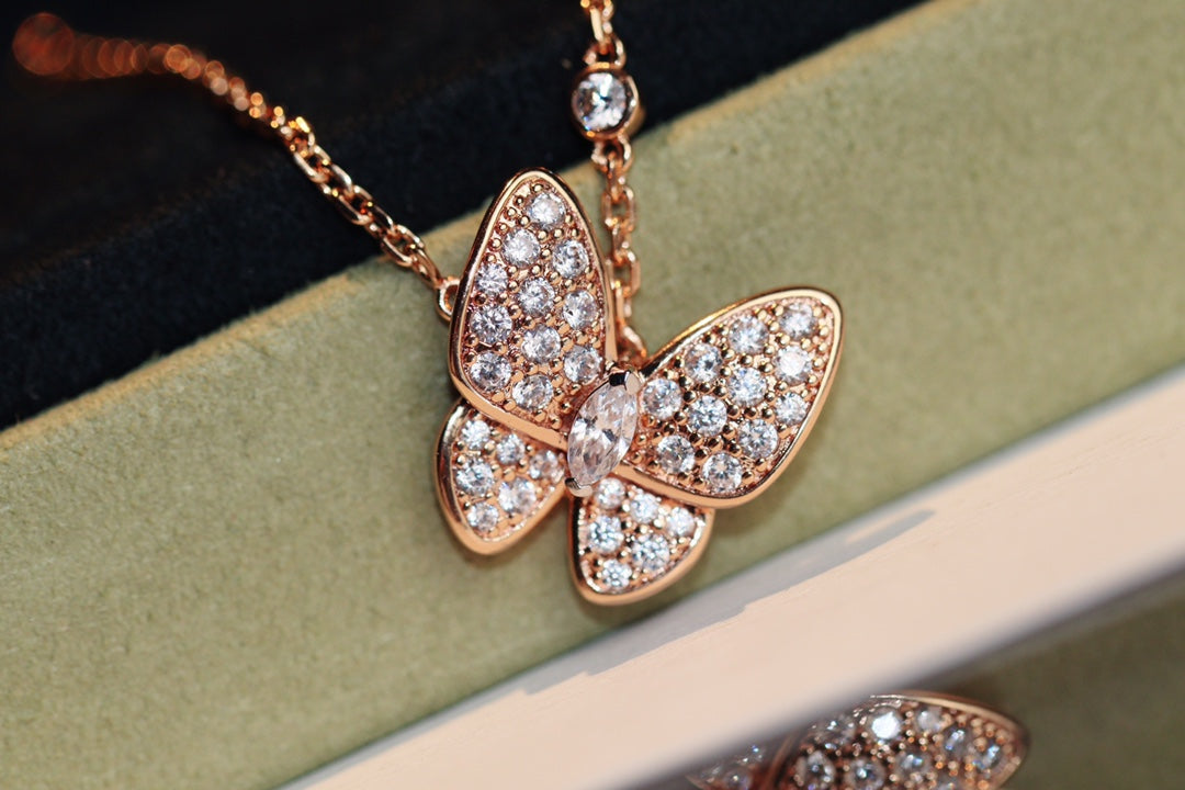[Kincade Jewelrys]BUTTERFLY DIAMOND NECKLACE