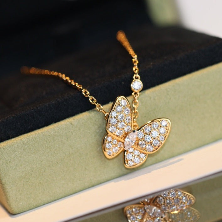 [Kincade Jewelrys]BUTTERFLY DIAMOND NECKLACE