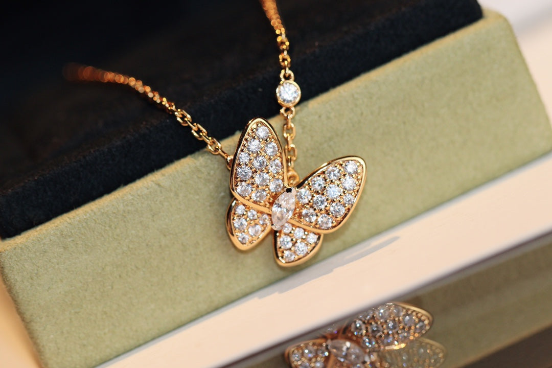 [Kincade Jewelrys]BUTTERFLY DIAMOND NECKLACE