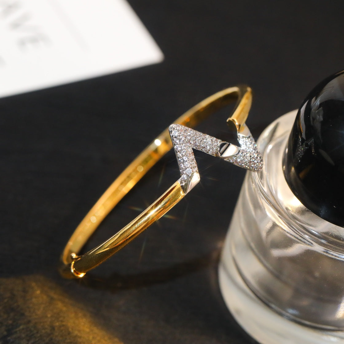 [Kincade Jewelrys]VOLTE UPSITE DOWN GOLD DIAMOND BRACELET