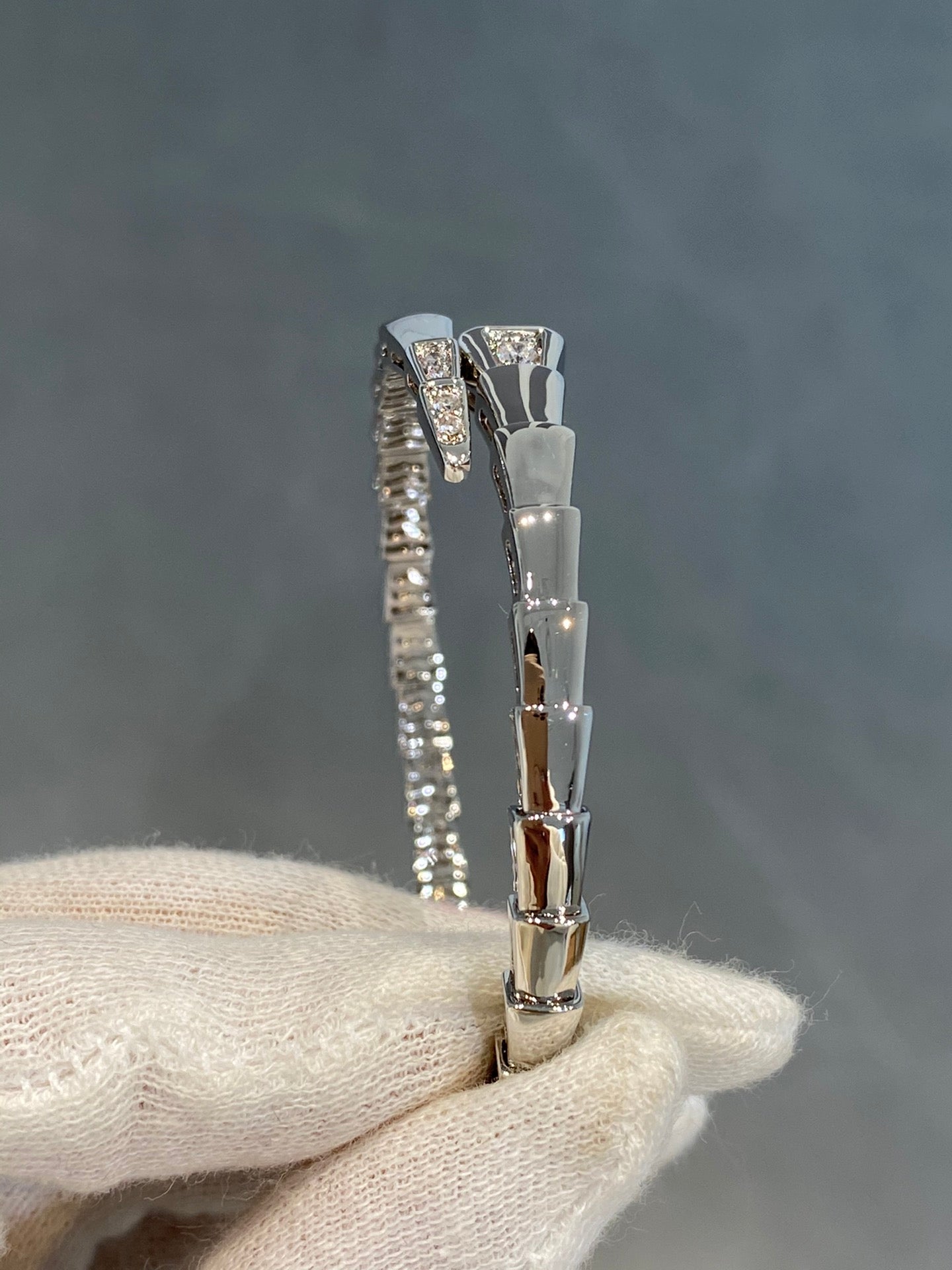 [Kincade Jewelrys]SERPENTI BRACELET DIAMONDS SILVER