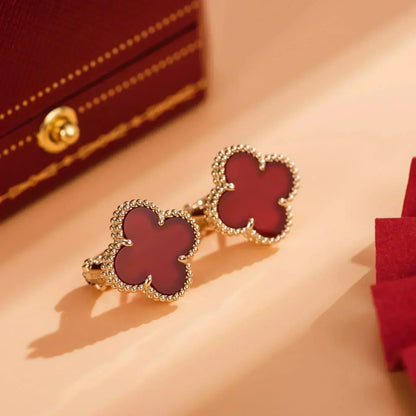[Kincade Jewelrys]CLOVER MEDIUM 1 MOTIFS CARNELIAN  EARRINGS