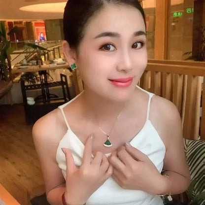 [Kincade Jewelrys]CLOVER MEDIUM 1 MOTIFS MALACHITE  EARRINGS