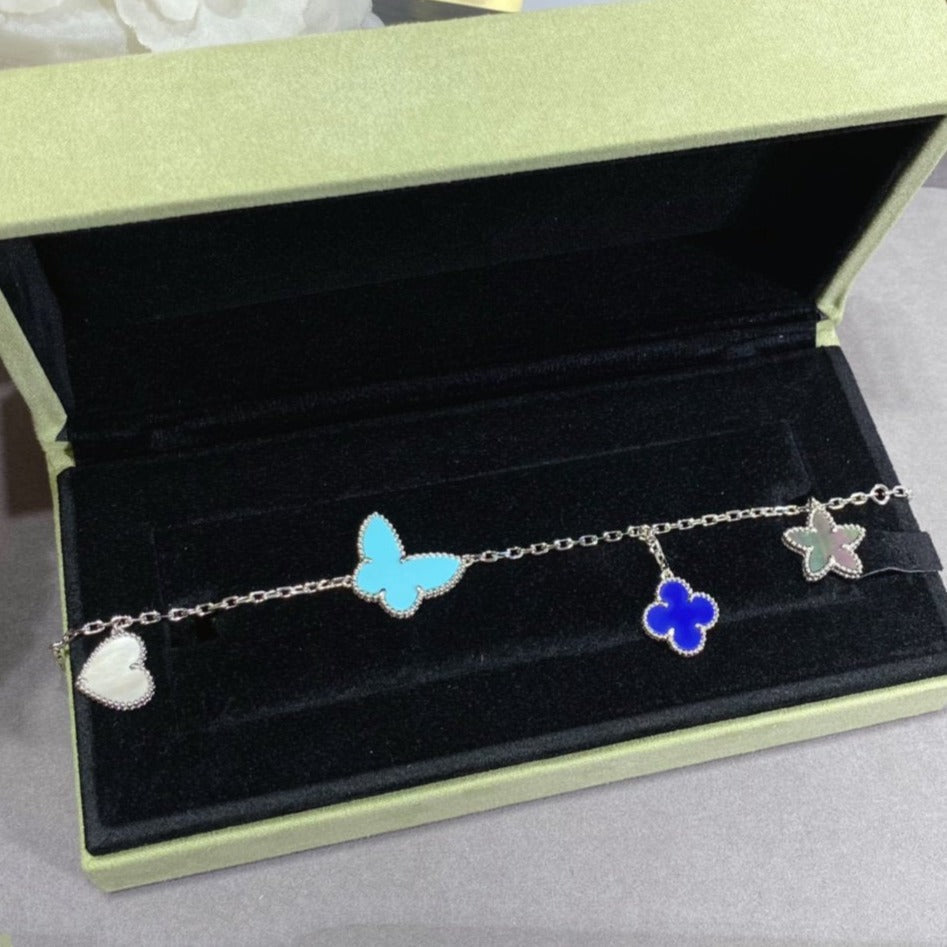 [Kincade Jewelrys]LUCKY SPRING SILVER BRACELET 4 MOTIF