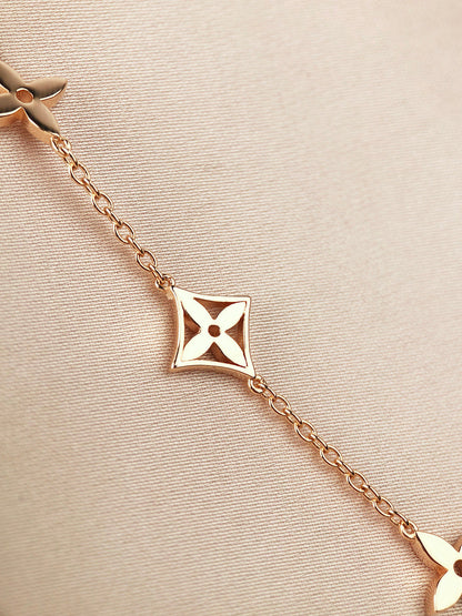[Kincade Jewelrys]STAR AND SUN 7 MOTIFS GOLD BRACELET