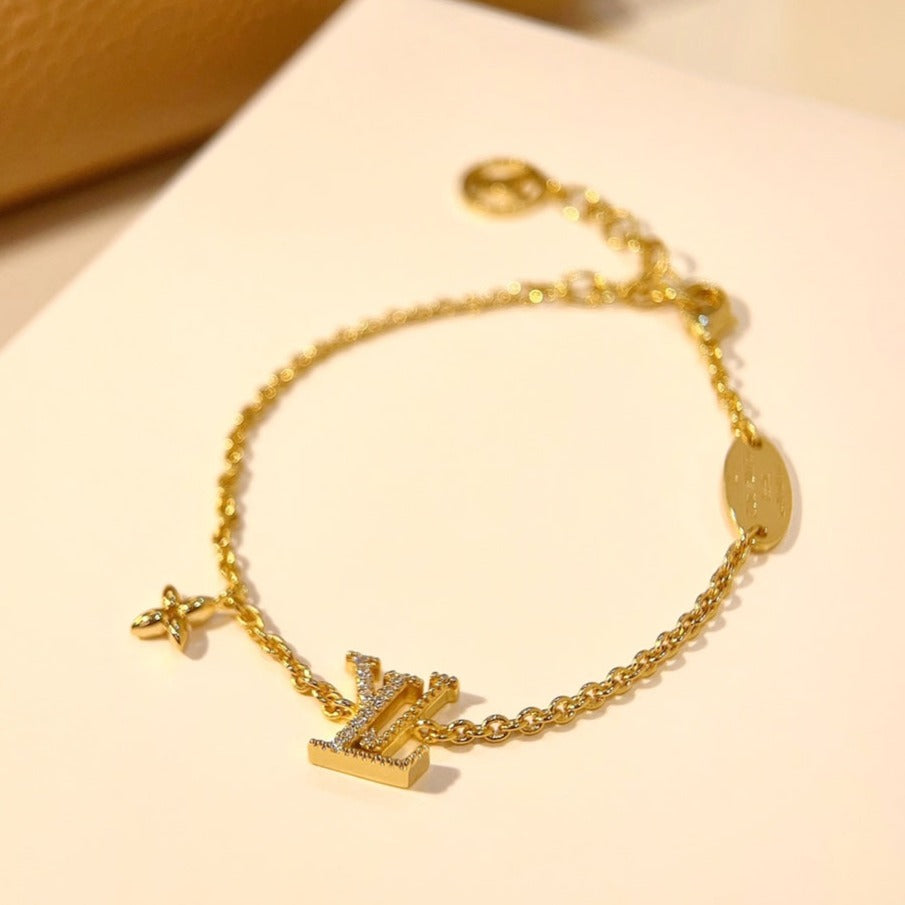 [Kincade Jewelrys]LOGO STAR MOTIF GOLD BRACELET