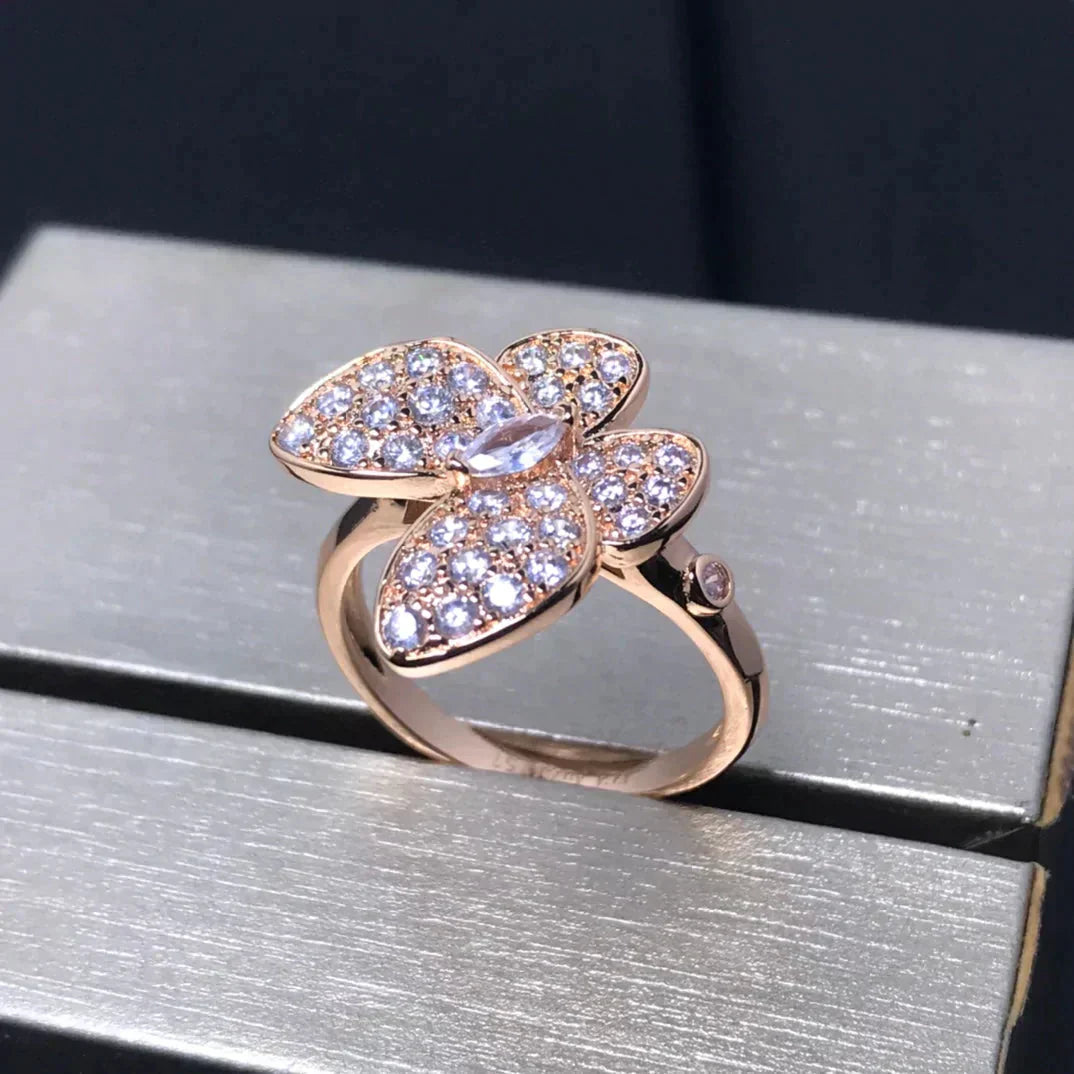 [Kincade Jewelrys]BUTTERFLY PINK GOLD DIAMOND RING