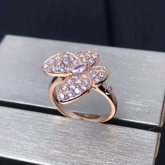 [Kincade Jewelrys]BUTTERFLY PINK GOLD DIAMOND RING