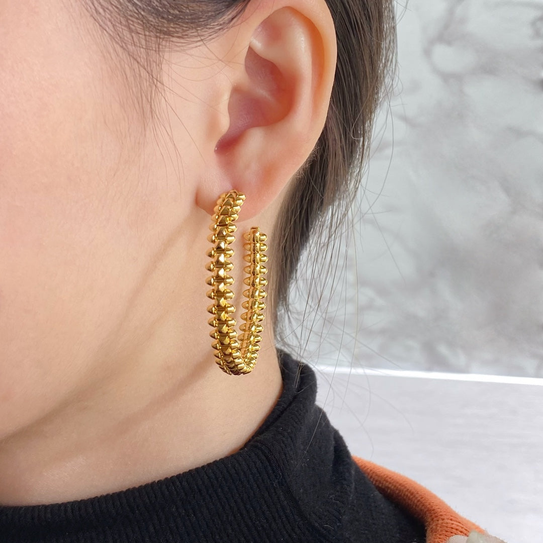 [Kincade Jewelrys]CLASH LARGE HOOP EARRINGS