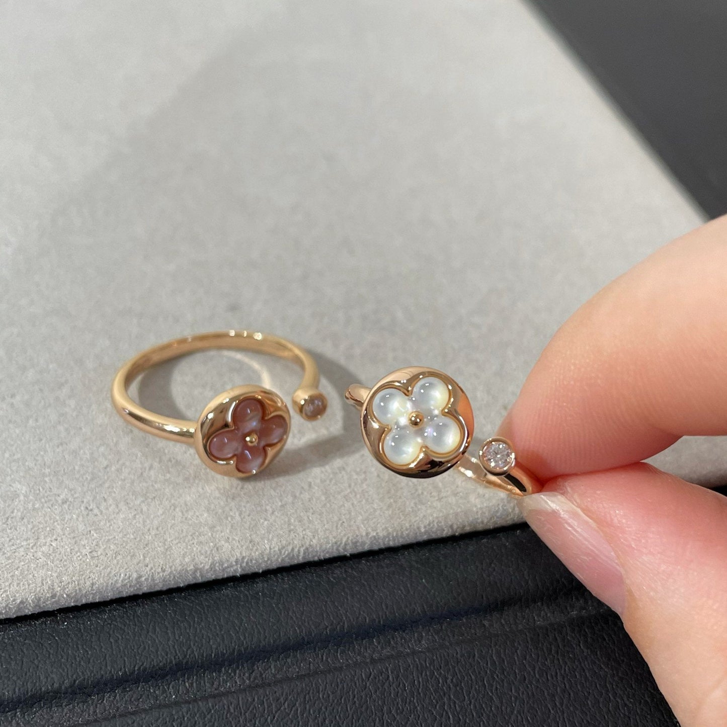 [Kincade Jewelrys]SUN 1 DIAMOND PINK MOP RING