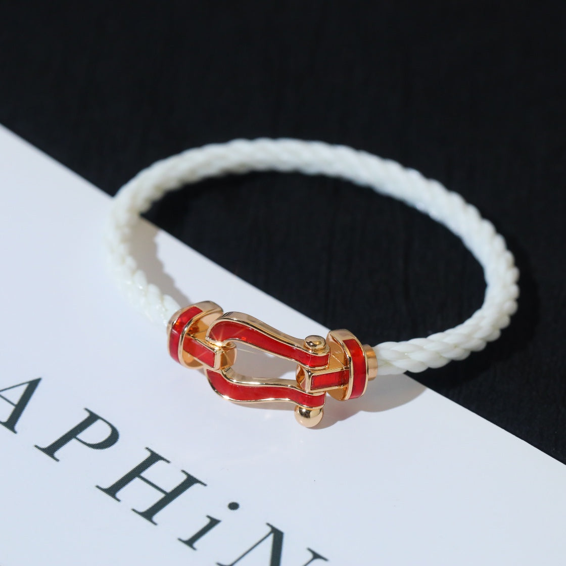 [Kincade Jewelrys]FORCE 10 WHITE TEXTILE DIAMOND PAVED