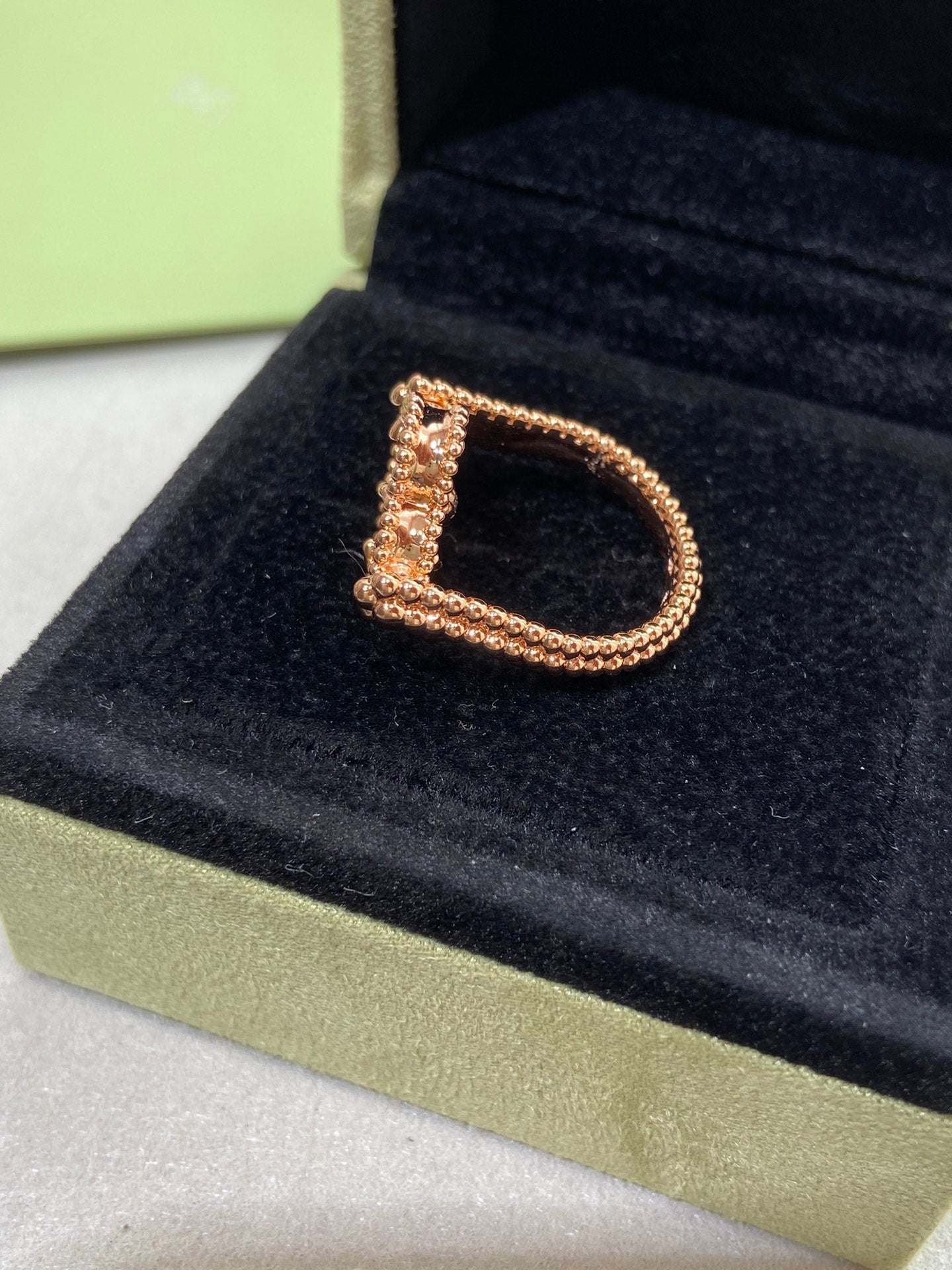 [Kincade Jewelrys]CLOVER RIVERSIBLE ROSE GOLD RING