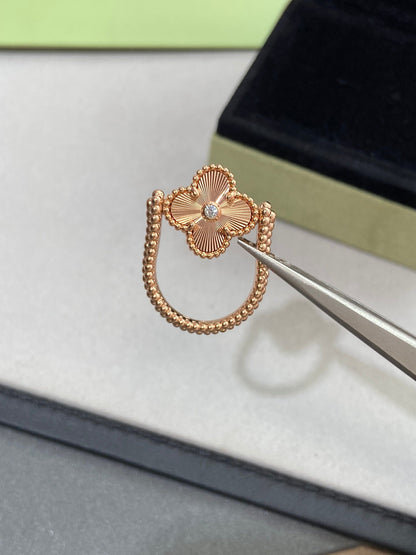 [Kincade Jewelrys]CLOVER RIVERSIBLE ROSE GOLD RING