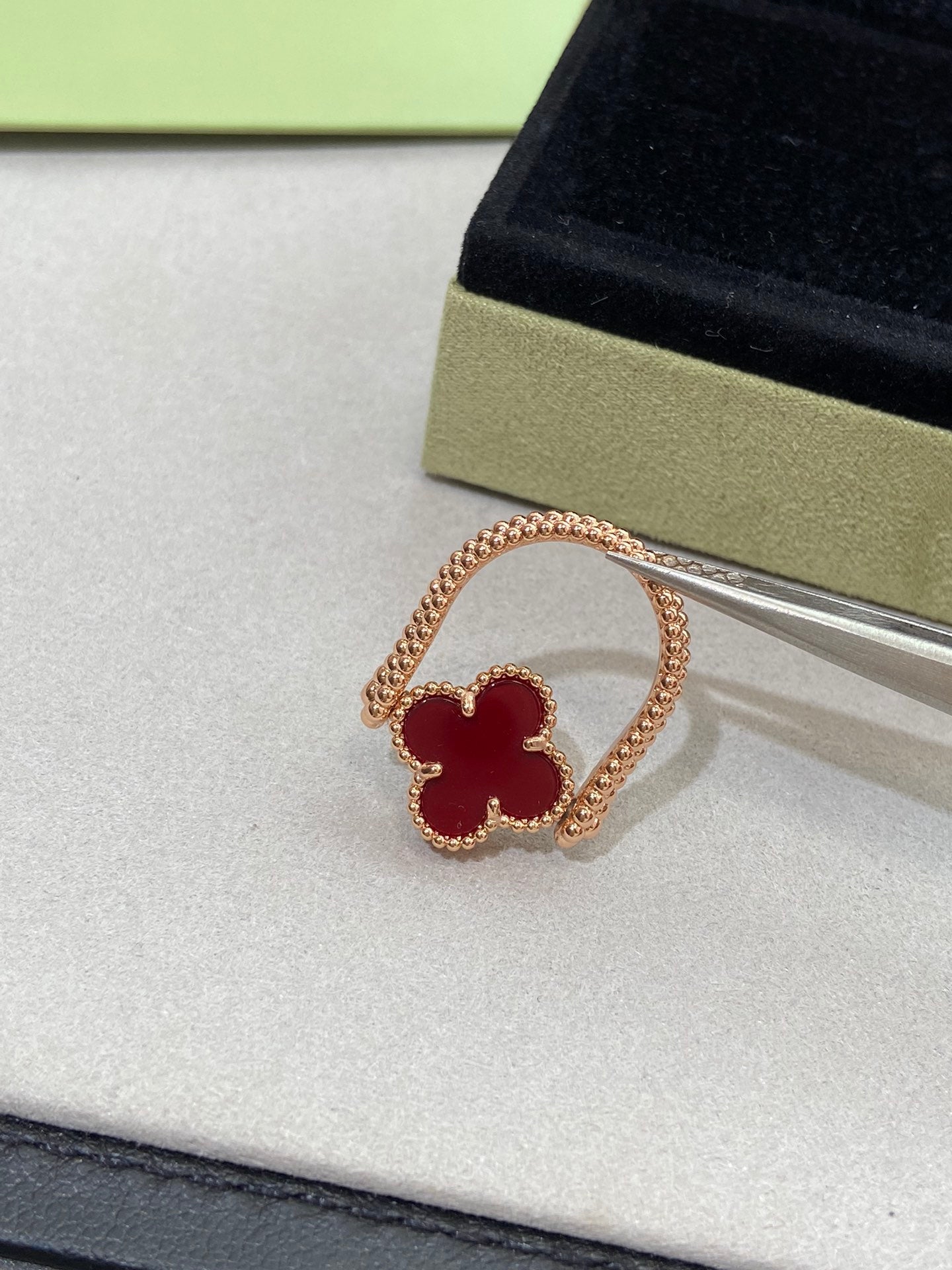 [Kincade Jewelrys]CLOVER RIVERSIBLE ROSE GOLD RING