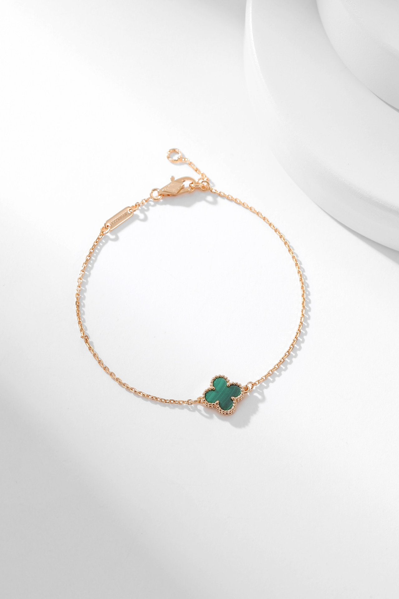 [Kincade Jewelrys]CLOVER BRACELET MALACHITE 1 MOTIF
