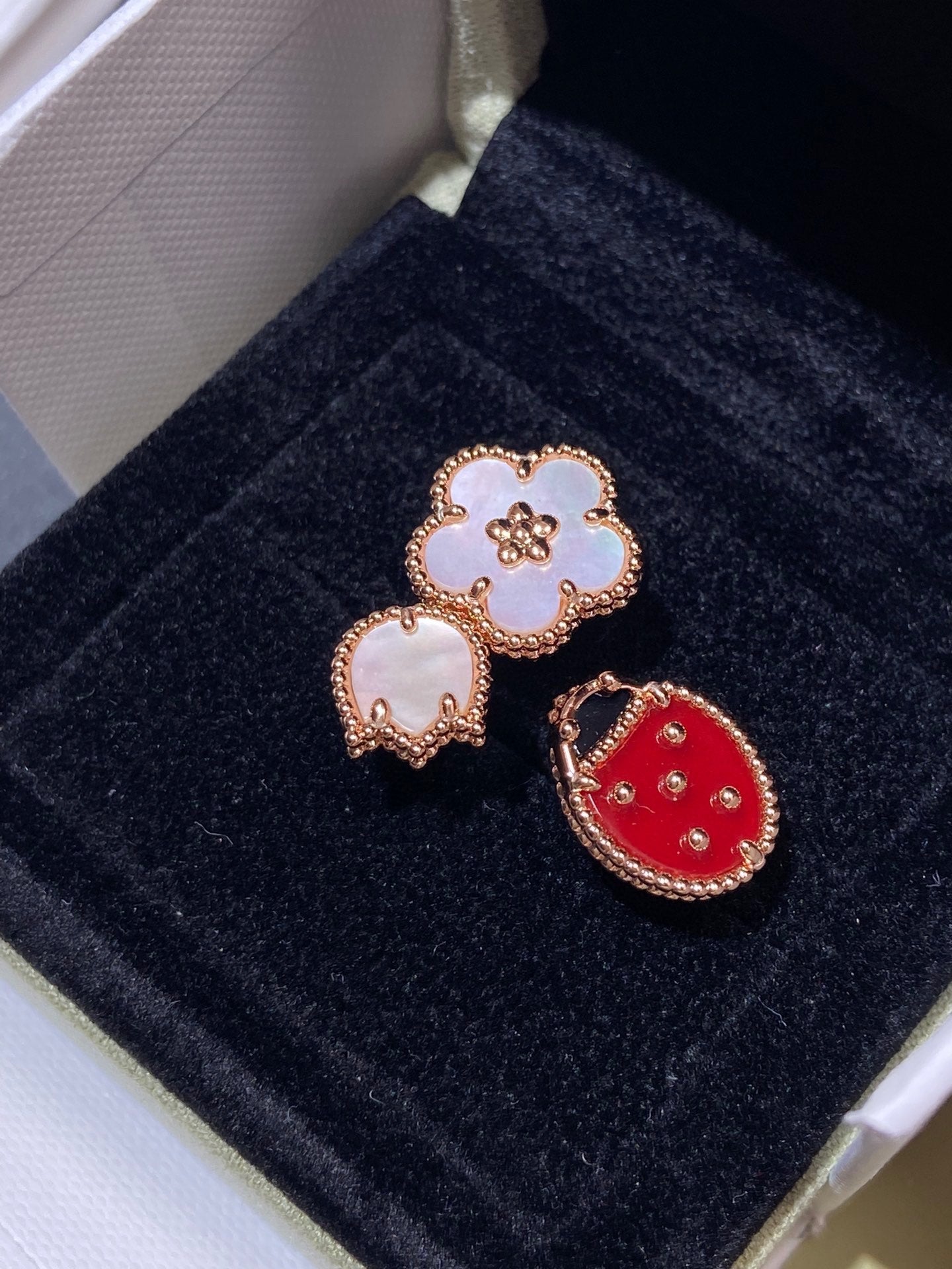 [Kincade Jewelrys]LUCKY 3 MOTIF ROSE GOLD RING