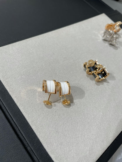 [Kincade Jewelrys]ZERO 1 PINK GOLD CERAMIC EARRINGS