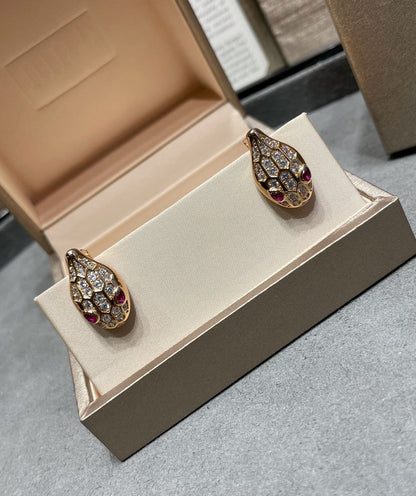 [Kincade Jewelrys]SERPENT DIAMOND STUD EARRINGS