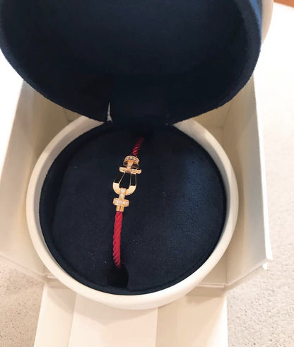 [Kincade Jewelrys]FORCE 10 HALF DIAMOND PINK GOLD RED CORDERI LARGE AND MEDIUM MODEL