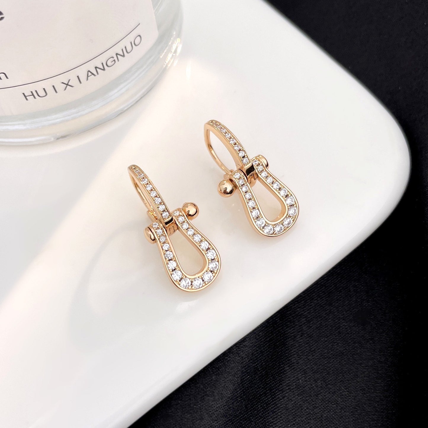 [Kincade Jewelrys]FORCE 10 FULL DIAMOND DROP EARRINGS MEDIUM MODEL