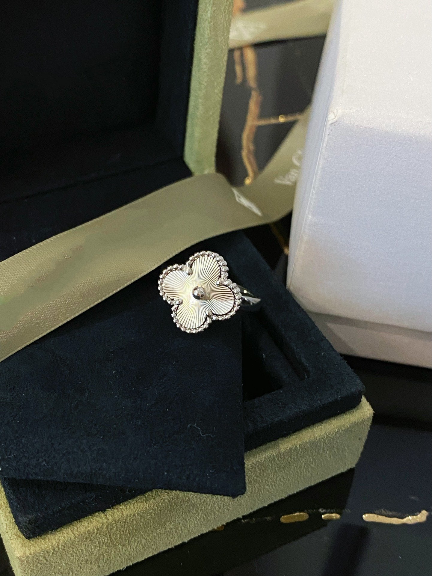 [Kincade Jewelrys]CLOVER SILVER RING