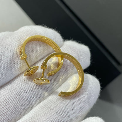 [Kincade Jewelrys]LOVE DIAMOND GOLD HOOP EARRINGS