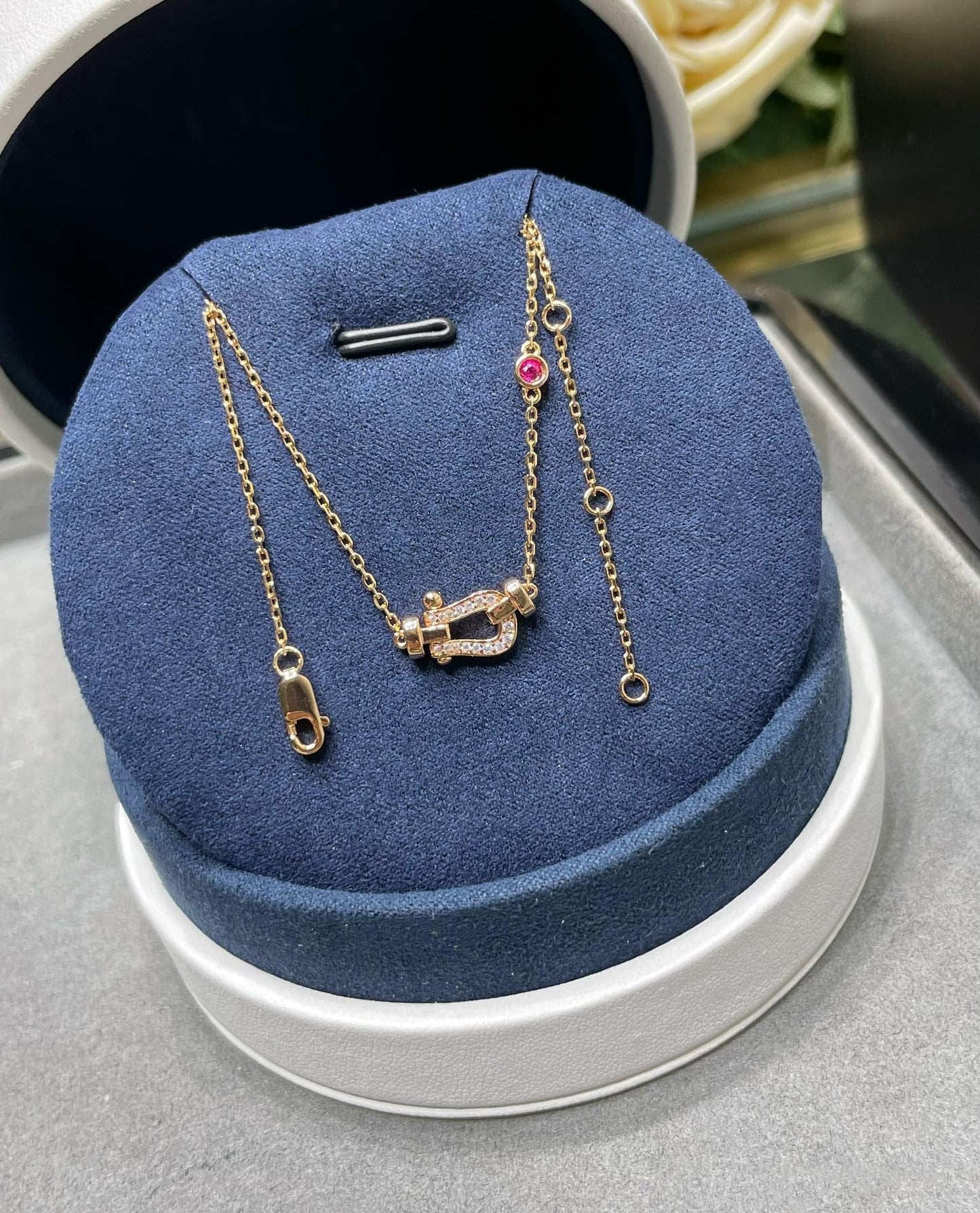 [Kincade Jewelrys]FORCE 10 DIAMOND PINK GOLD NECKLACE