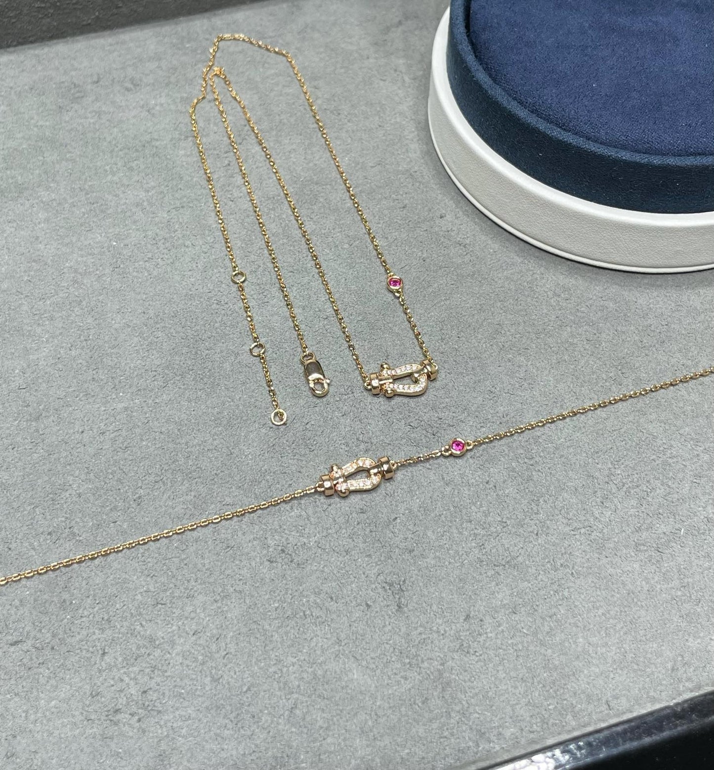 [Kincade Jewelrys]FORCE 10 DIAMOND PINK GOLD NECKLACE