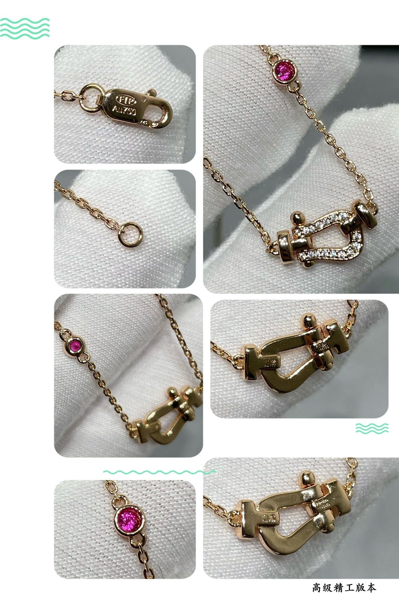 [Kincade Jewelrys]FORCE 10 DIAMOND PINK GOLD NECKLACE