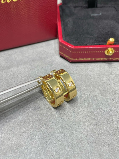 [Kincade Jewelrys]LOVE 5.5MM 1 DIAMOND EARRINGS