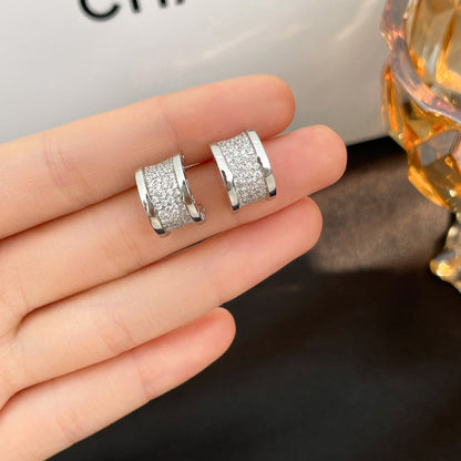 [Kincade Jewelrys]ZERO 1 DIAMOND PAVED EARRINGS