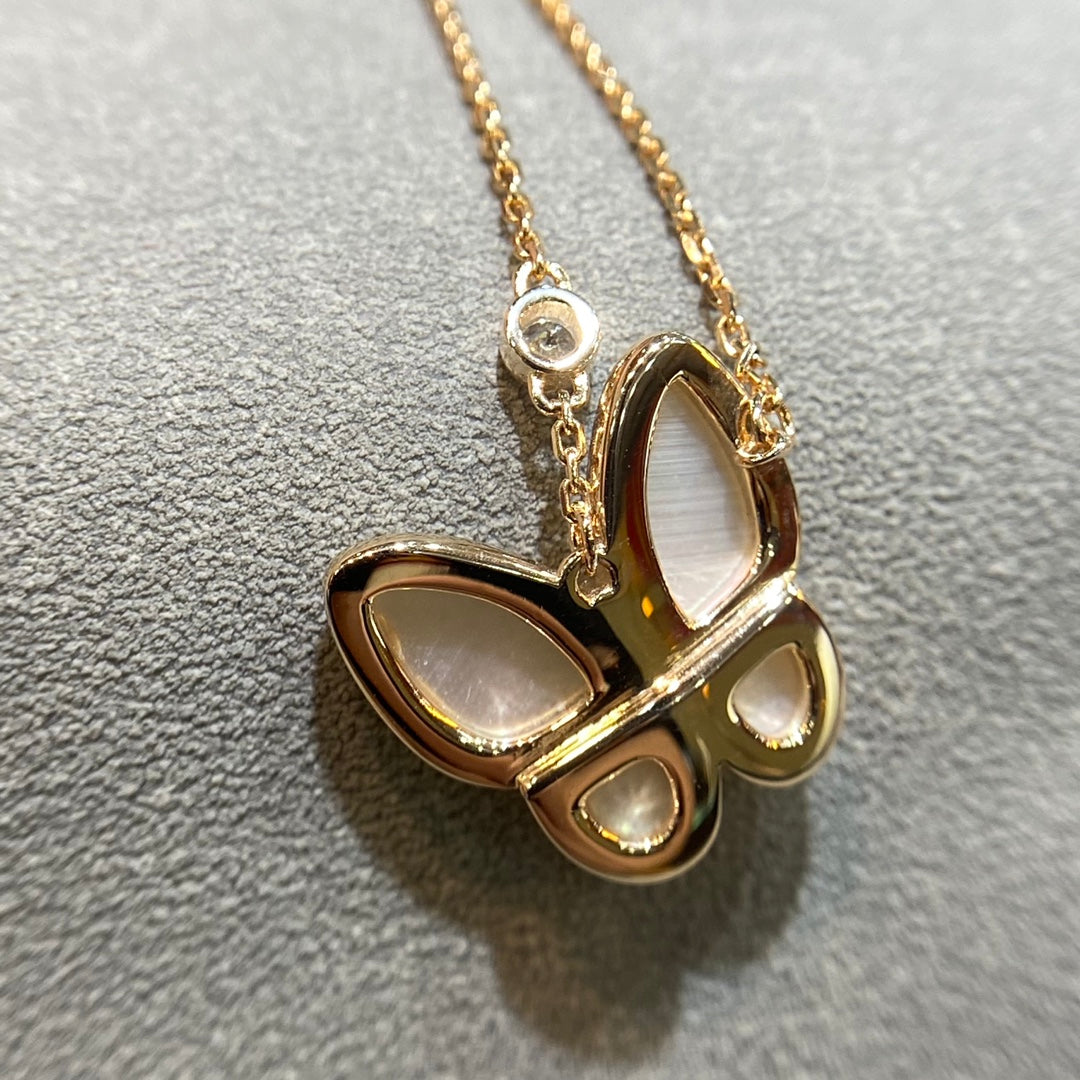 [Kincade Jewelrys]BUTTERFLY MOP DIAMOND NECKLACE