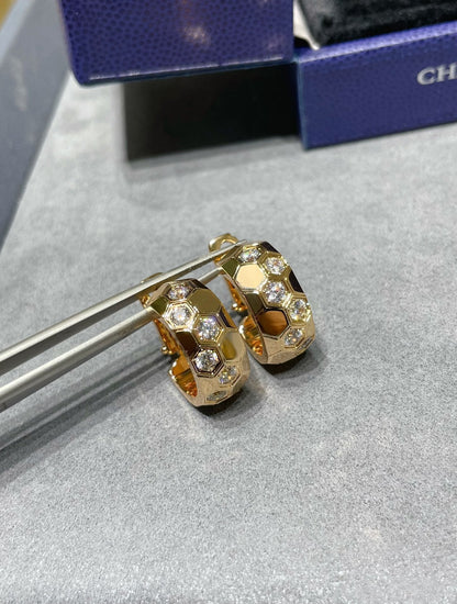 [Kincade Jewelrys]BEE LOVE DIAMOND HOOP EARRINGS