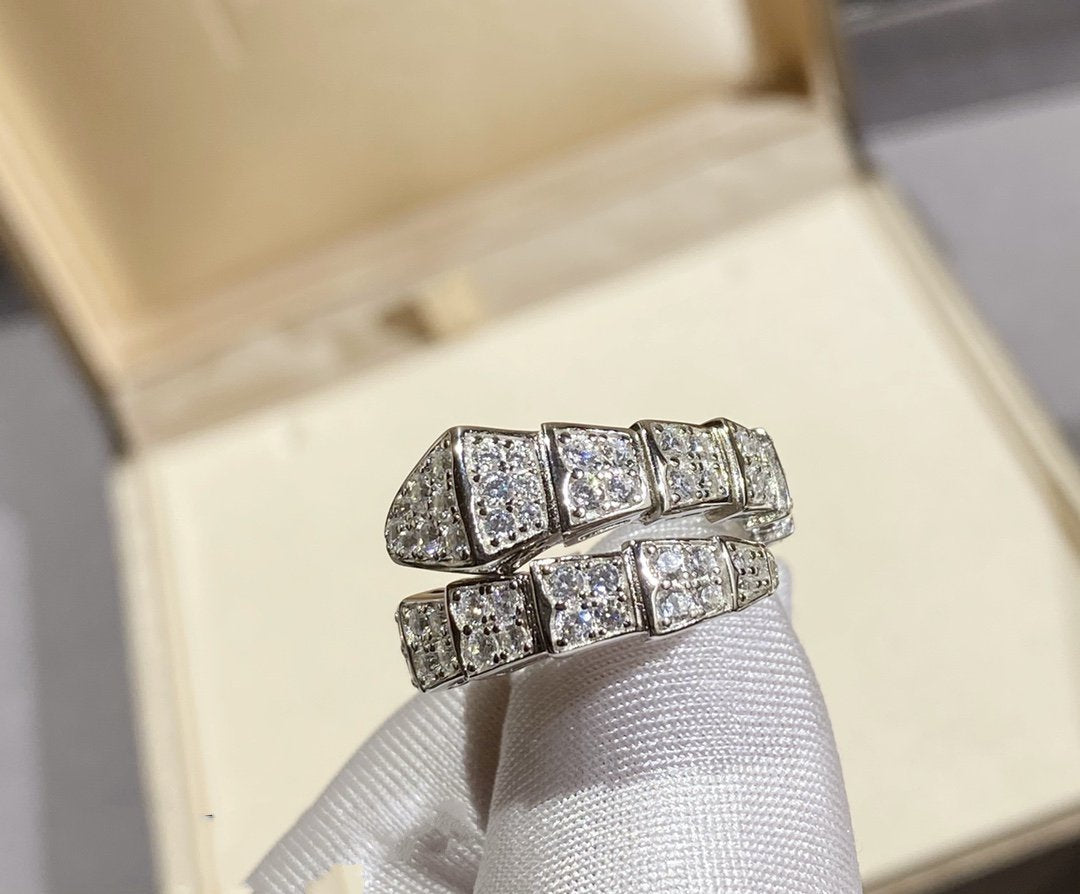 [Kincade Jewelrys]SERPENTI RING SILVER DIAMOND PAVED