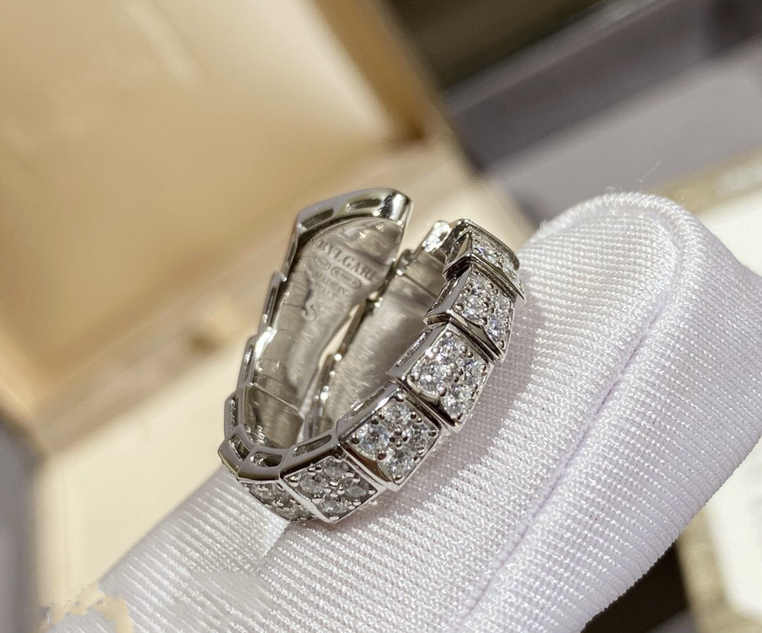 [Kincade Jewelrys]SERPENTI RING SILVER DIAMOND PAVED