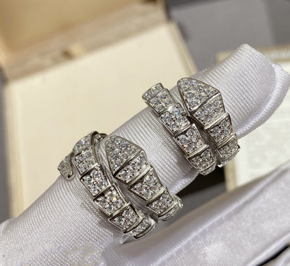 [Kincade Jewelrys]SERPENTI RING SILVER DIAMOND PAVED