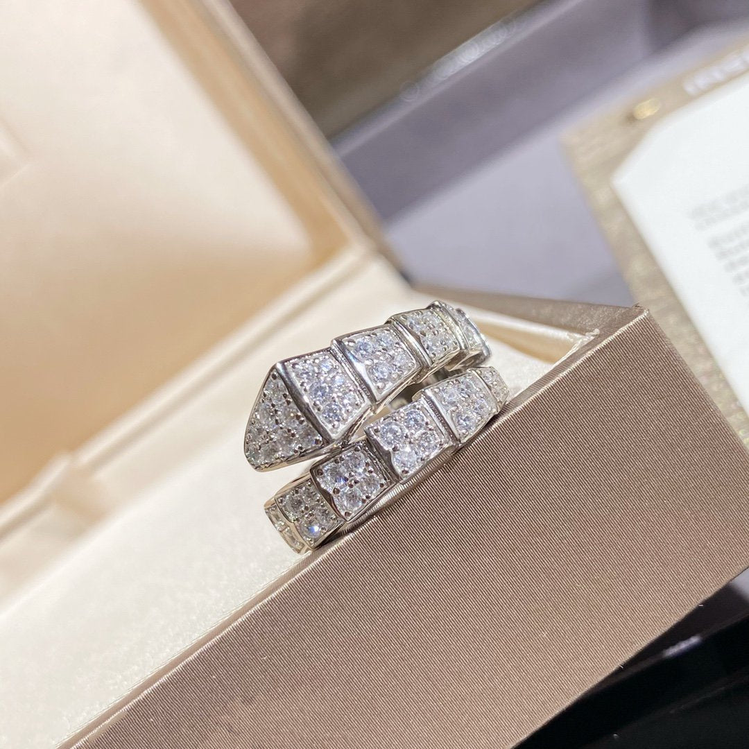 [Kincade Jewelrys]SERPENTI RING SILVER DIAMOND PAVED