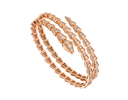 [Kincade Jewelrys]SERPENTI BRACELET PINK GOLD DIAMOND DOUBLE ROW